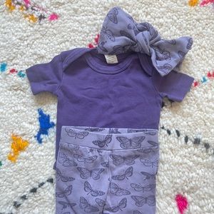 SOLD Kate Quinn Grape Butterfly Bundle (S 0-3m)